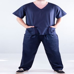 pijama hospitalar azul marinho
